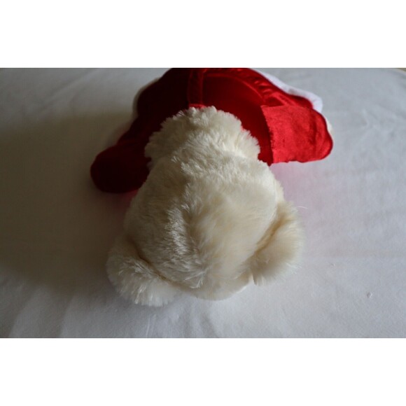 Build A Bear Workshop 15" Teddy Bear Plush Off-White Brown Red Santa Dress - Picture 7 of 14